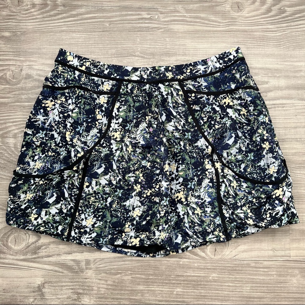 GEMMA • Silk Floral Print Mini Skirt